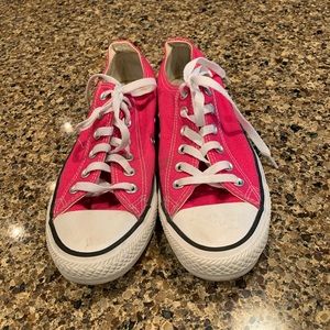 Hot pink converse sneakers